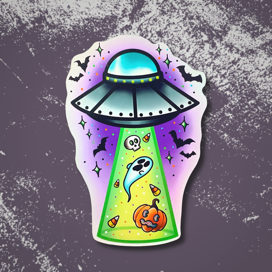 Holographic UFO Sticker